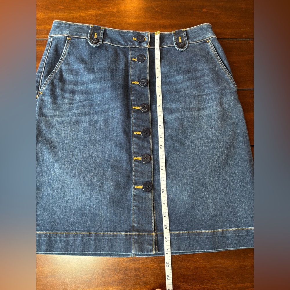 Talbots Blue Denim Skirt Size 10 - Picture 5 of 5